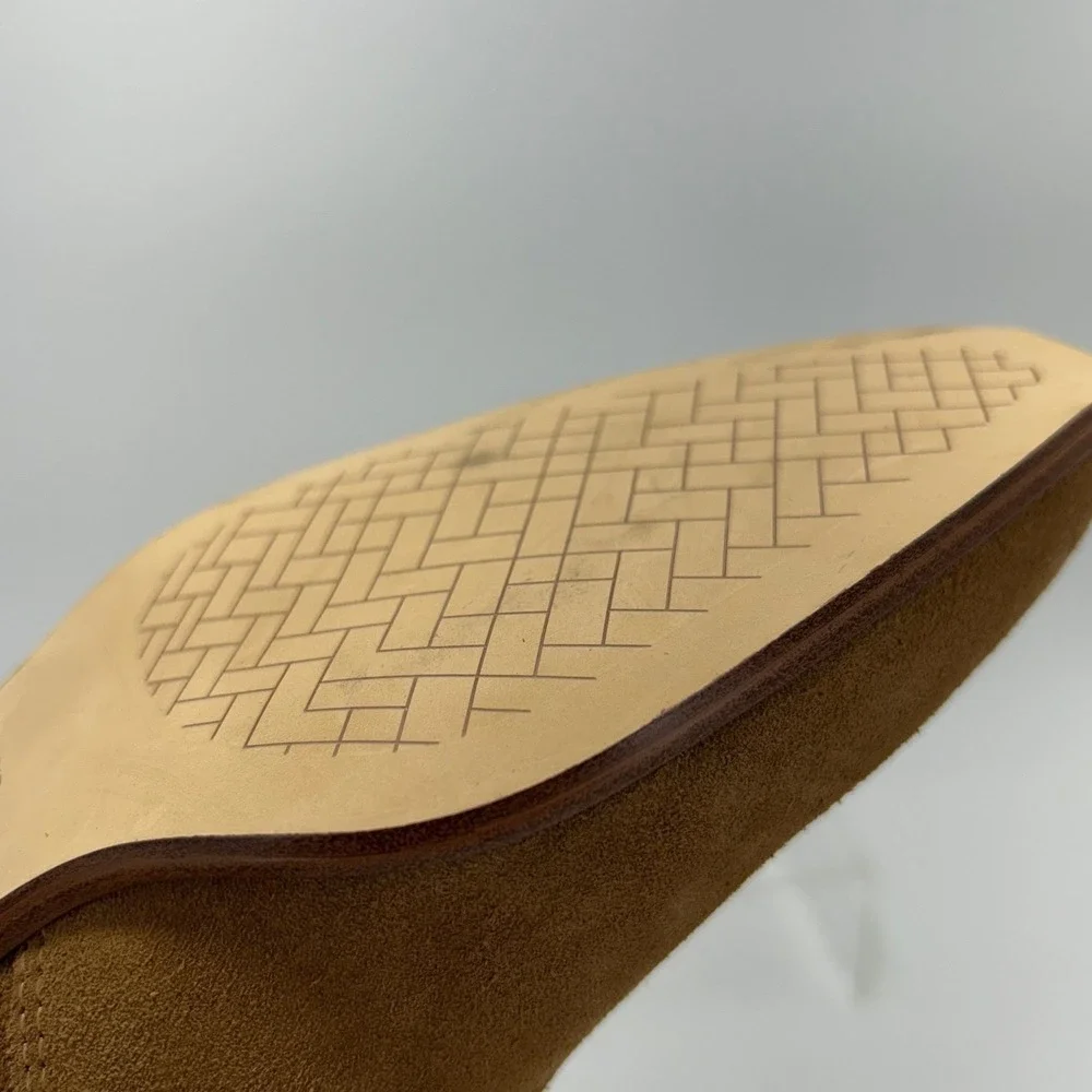Cole Haan Size 7 Suede Ankle‎ Boots NEW Chestnut Brown Leather Block Naia $180